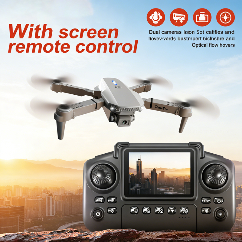 Drone E88 Rc Quadcopter - New E88 Screen Control Professional HD
