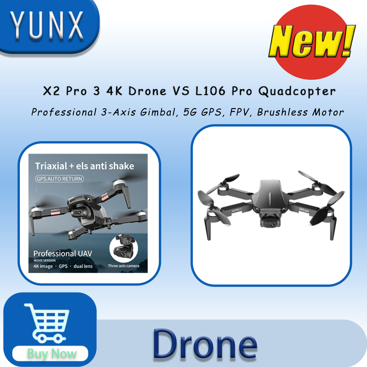 Drone Vs Rc Helicopter - YUNX X2 Pro 3 RC Drone
