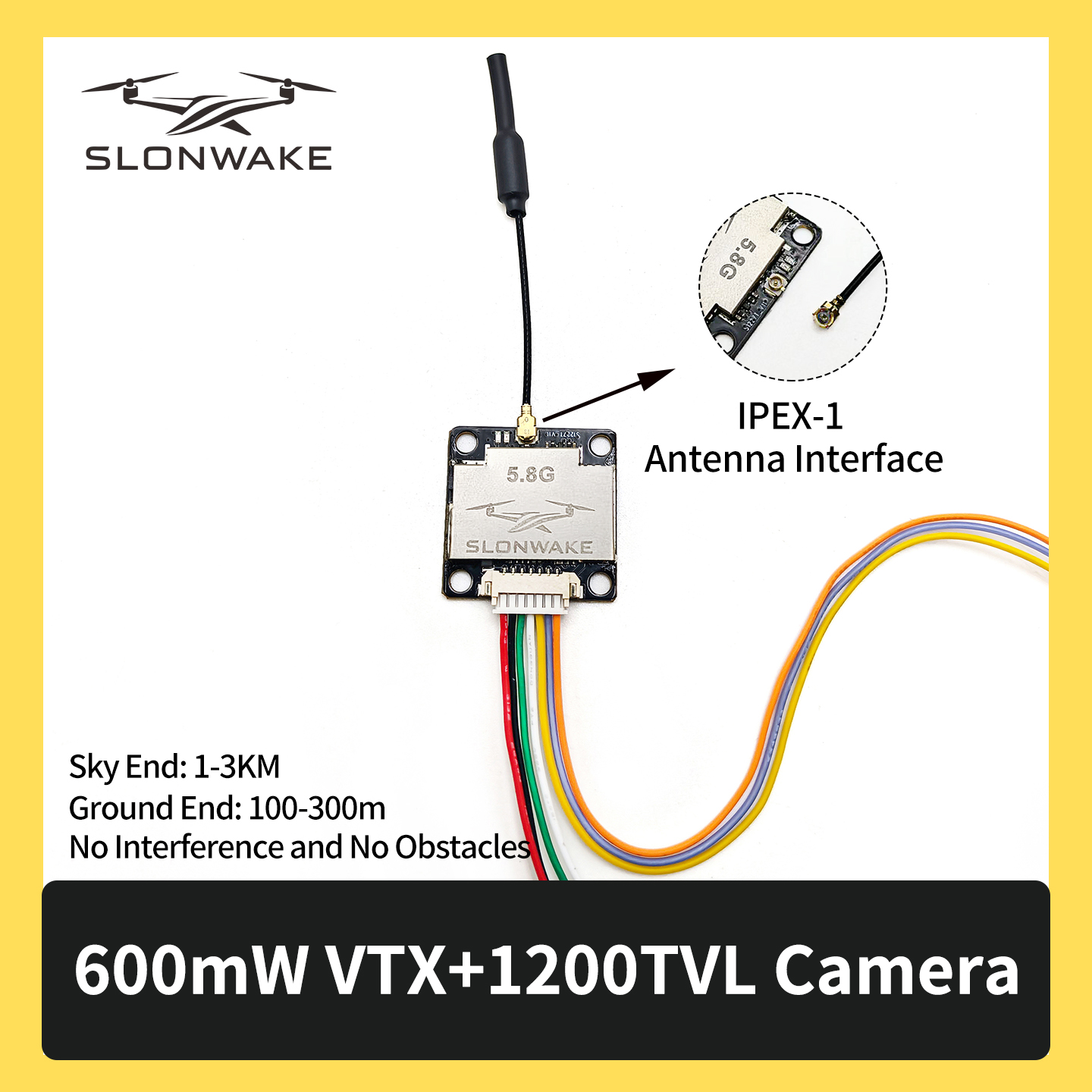 SLONWAKE 5.8G 600mW 7-24V FPV  - Drone And Car ulasan dan harga