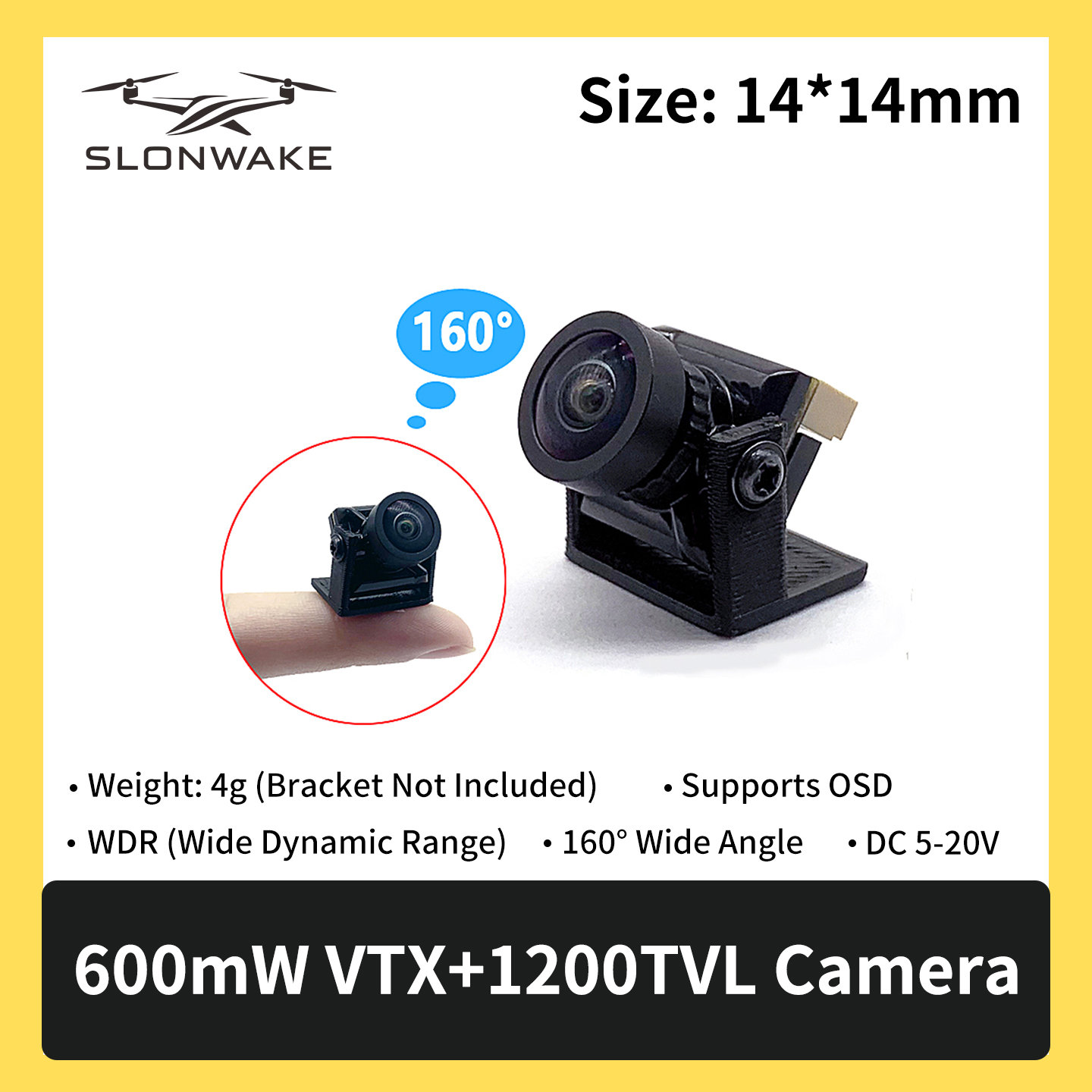 SLONWAKE 5.8G 600mW 7-24V FPV  - Drone And Car ulasan dan harga