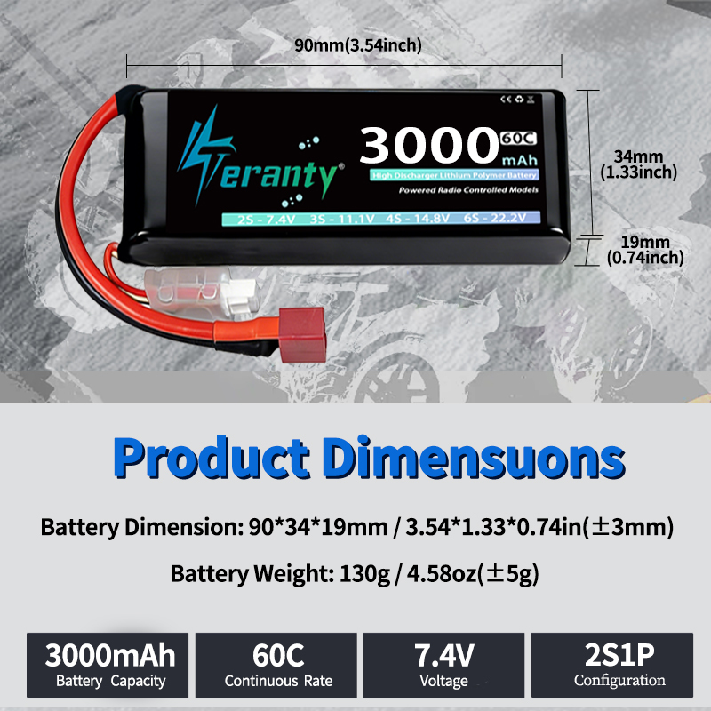 TERANTY 2S 3000mAh Lipo Batter - Drone And Car ulasan dan harga