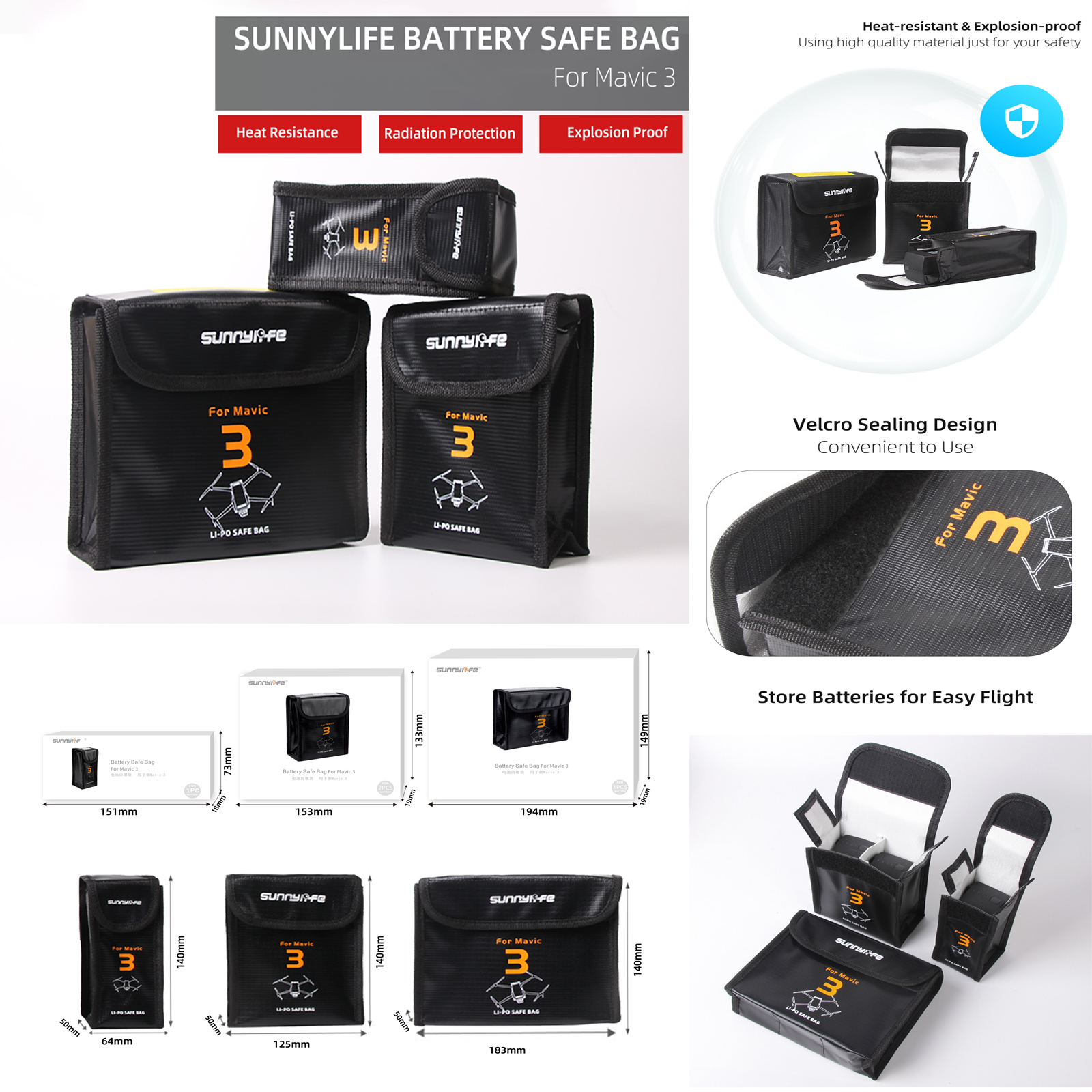 Sunnylife Lipo Battery Safe Ba - Drone Dji Rc Mavic 3 Pro ulasan dan harga