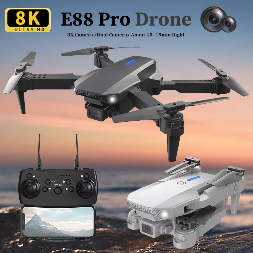 2026 E88 HD 4K RC Drone with W - Drone E88 Rc Quadcopter ulasan dan harga