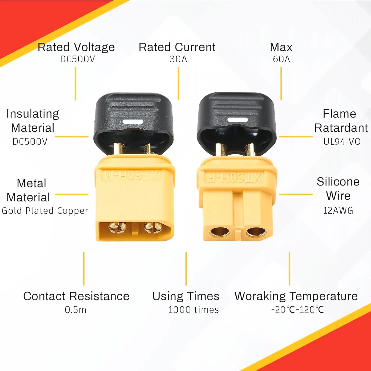 XT60 Connector Plug with Sheat - Drone Rc Link ulasan dan harga