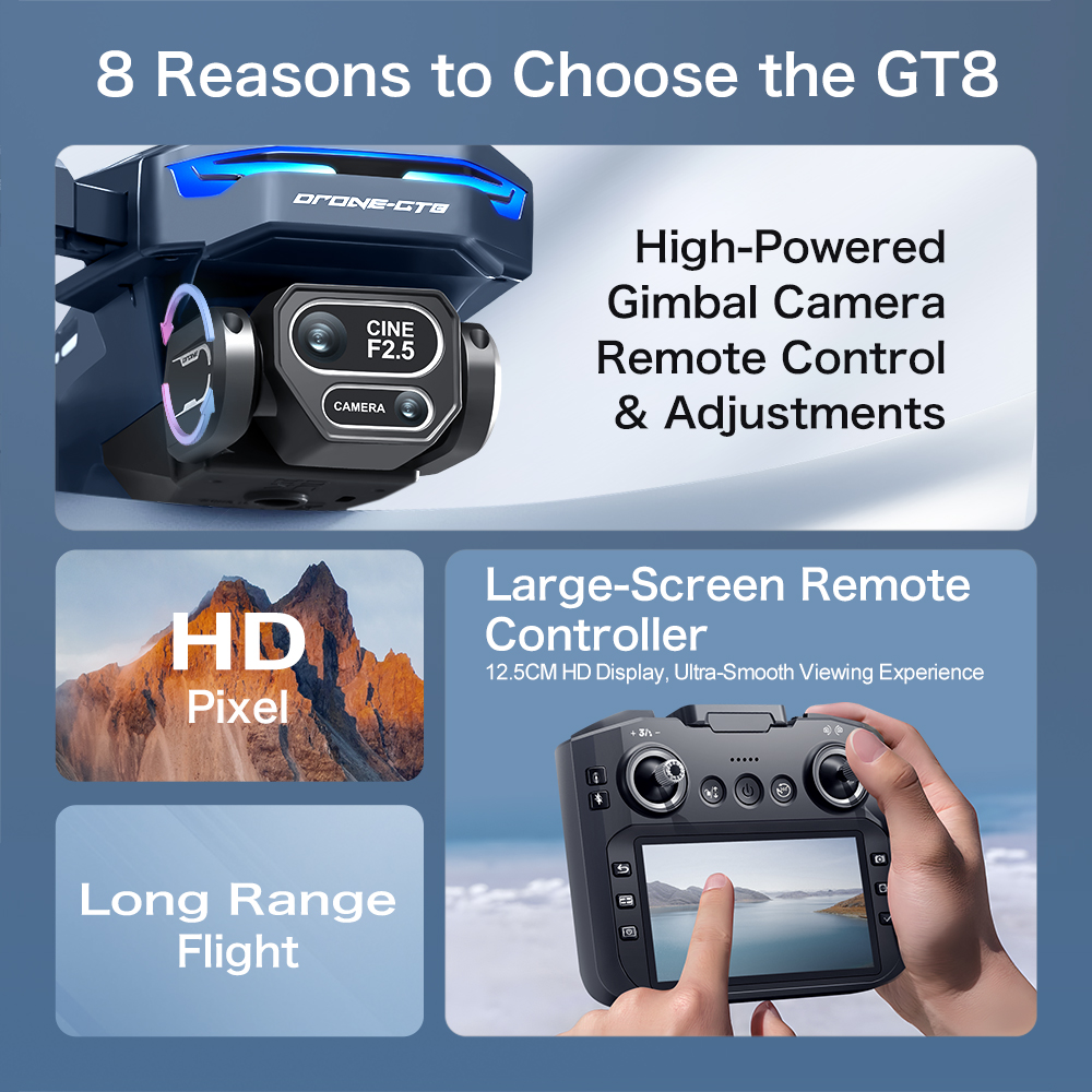 GT8 RC Drone 8K Professional E - Drone Rc Price ulasan dan harga