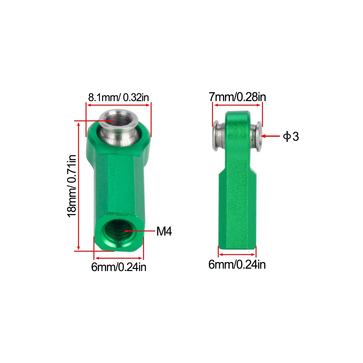 4Pcs M4 Metal Ball Head Holder - Rc Crawler Axle Parts ulasan dan harga