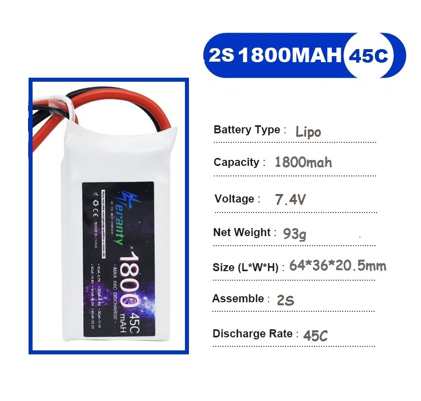 2PCS 7.4V Lipo 2S Battery 1500 - Drone And Car ulasan dan harga