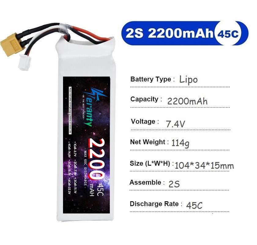 2PCS 7.4V Lipo 2S Battery 1500 - Drone And Car ulasan dan harga