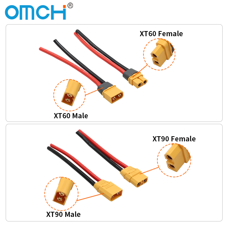 OMCH XT60 12/14AWG XT90 10AWG  - Drone Rc Link ulasan dan harga