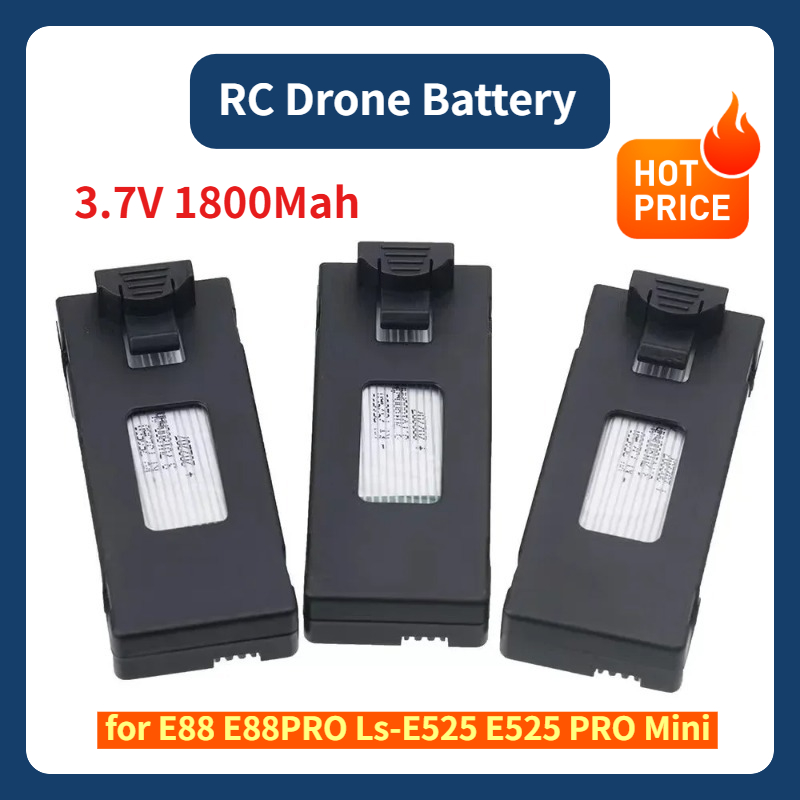 3.7V 1800mah RC Drone Battery  - Drone Rc E88 Pro ulasan dan harga