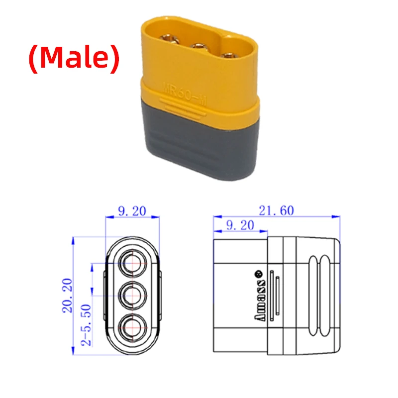 2/5/10Pcs Amass MR60 Male and  - Drone Rc Link ulasan dan harga