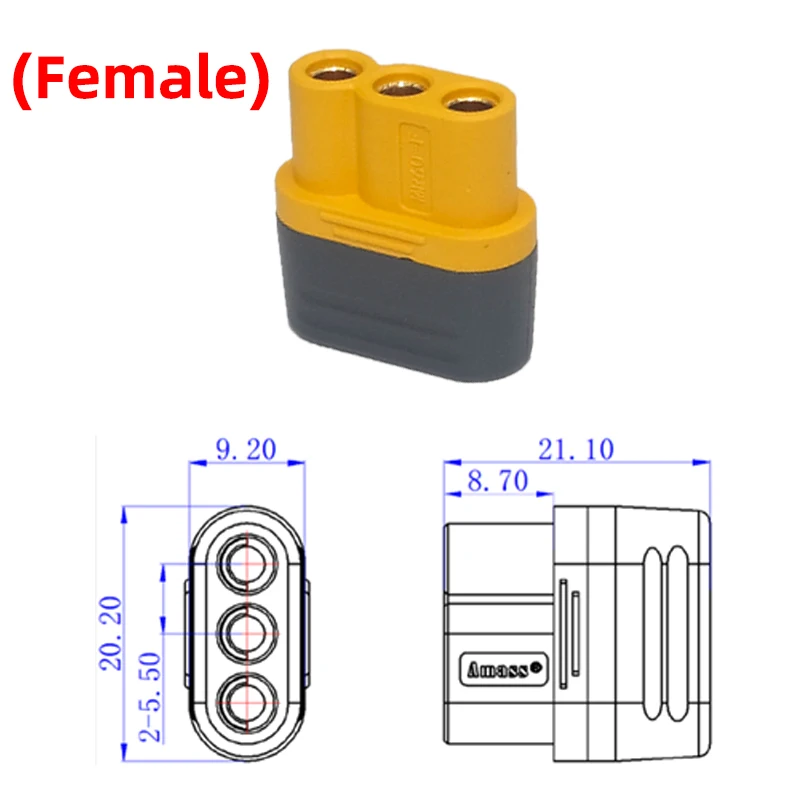 2/5/10Pcs Amass MR60 Male and  - Drone Rc Link ulasan dan harga