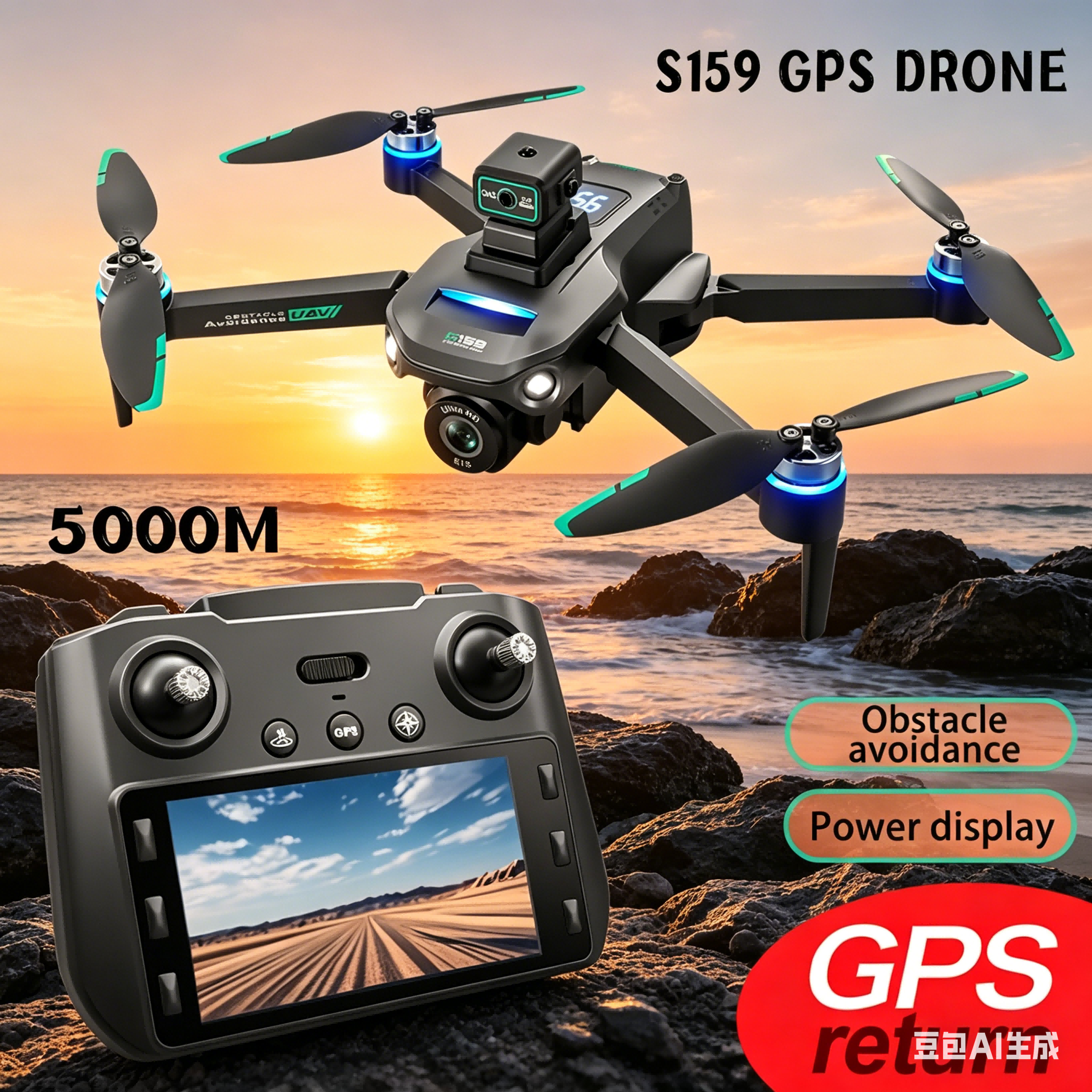 S159 GPS Drone 4K Profesional  - Dron Rc Quadcopter ulasan dan harga