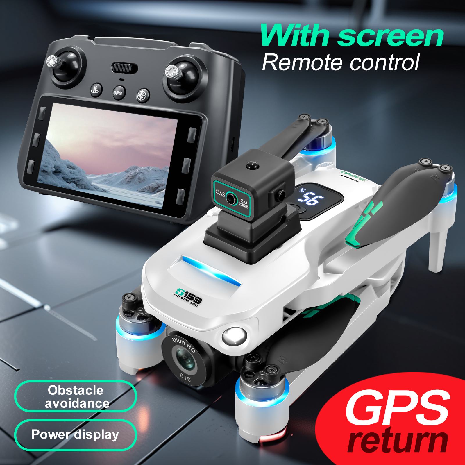 S159 GPS Drone 4K Profesional  - Dron Rc Quadcopter ulasan dan harga